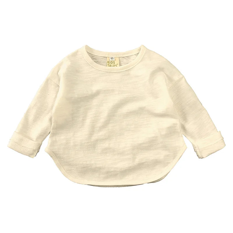 Kids' Cotton Long Sleeve Top, Relaxed Fit