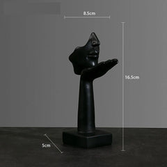 Abstract Mask Resin Statue – Modern Home & Office Decor