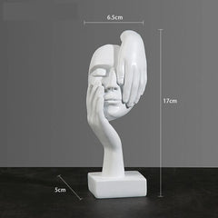Abstract Mask Resin Statue – Modern Home & Office Decor
