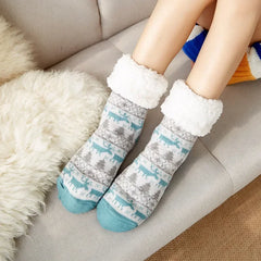 Women's Christmas Fluffy Slipper Socks