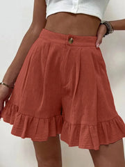 Women's High-Waisted Wide-Leg Shorts – Loose Fit Summer Casual