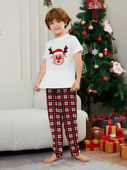 Cosy Family Christmas Pyjamas - Santa & Snowflake Print
