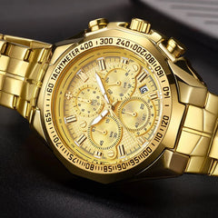 WWOOR Luxury Gold Chronograph Men's Watch