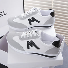 Stride Elegance: Women's Casual Leather Sneakers