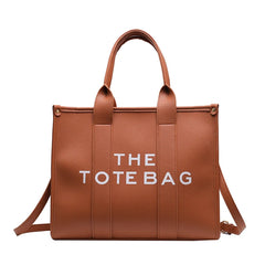 Luxury PU Leather Tote Bag – Women's Designer Shoulder & Crossbody Bag