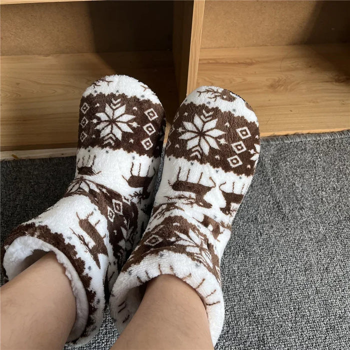 Women's Nordic knit slipper boots, photo 1