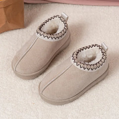 Girls' Striped Cuff Winter Boots
