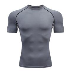Men’s Compression Running T-Shirt – Quick-Dry Tight-Fit Gym & Training Top