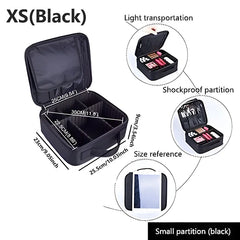 Large Makeup Case with Adjustable Dividers