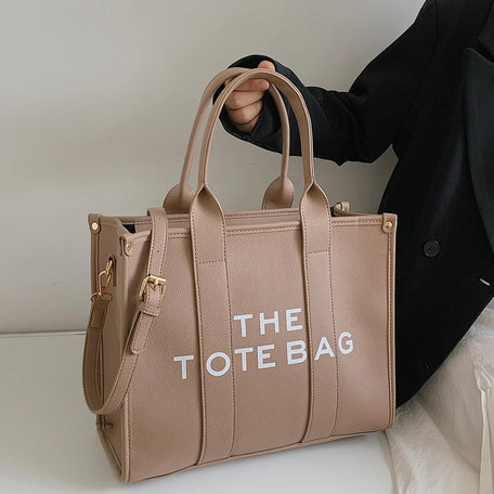 Luxury PU Leather Tote Bag – Women's Designer Shoulder & Crossbody Bag