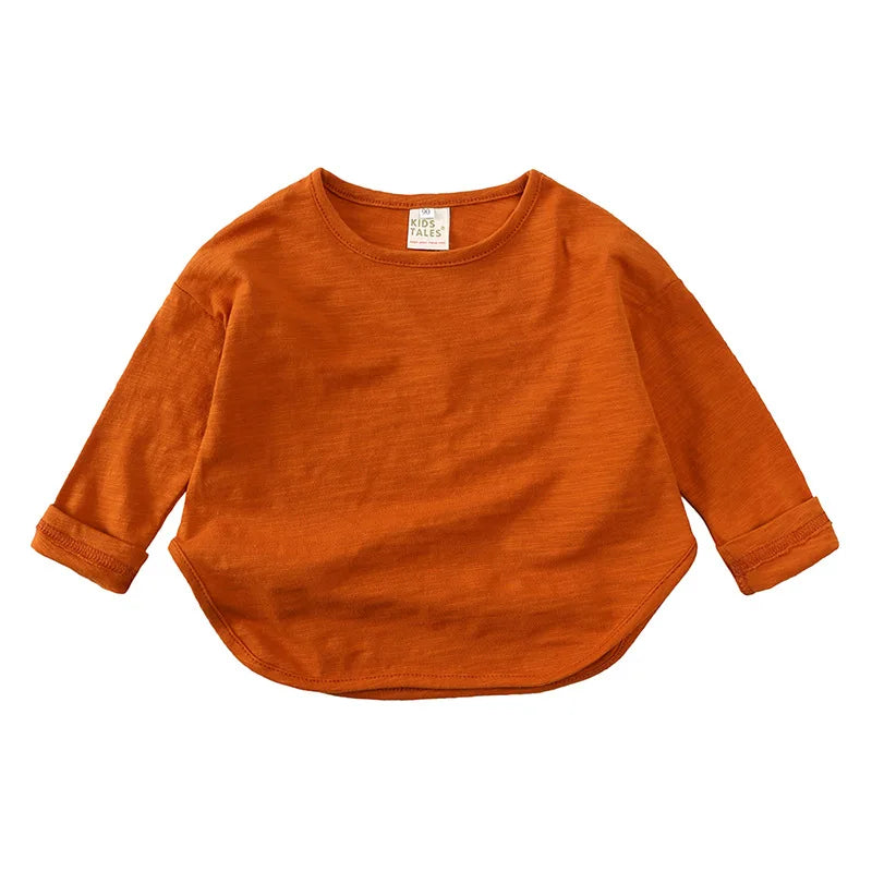 Kids' Cotton Long Sleeve Top, Relaxed Fit