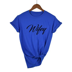 Hubby & Wifey Matching T-Shirt – Funny Casual Cotton Tee for Women