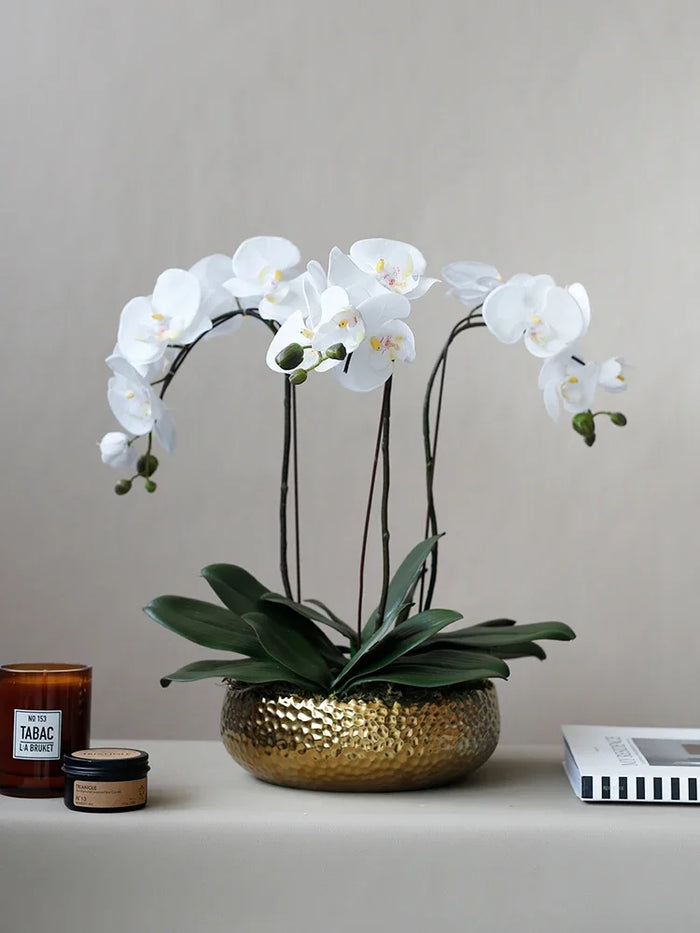 Elegant Orchid Silk Flower Arrangement, image 2