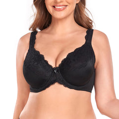 GraceLift Lace Minimiser Bra – Full Cup Plus Size Support (36C–50J)