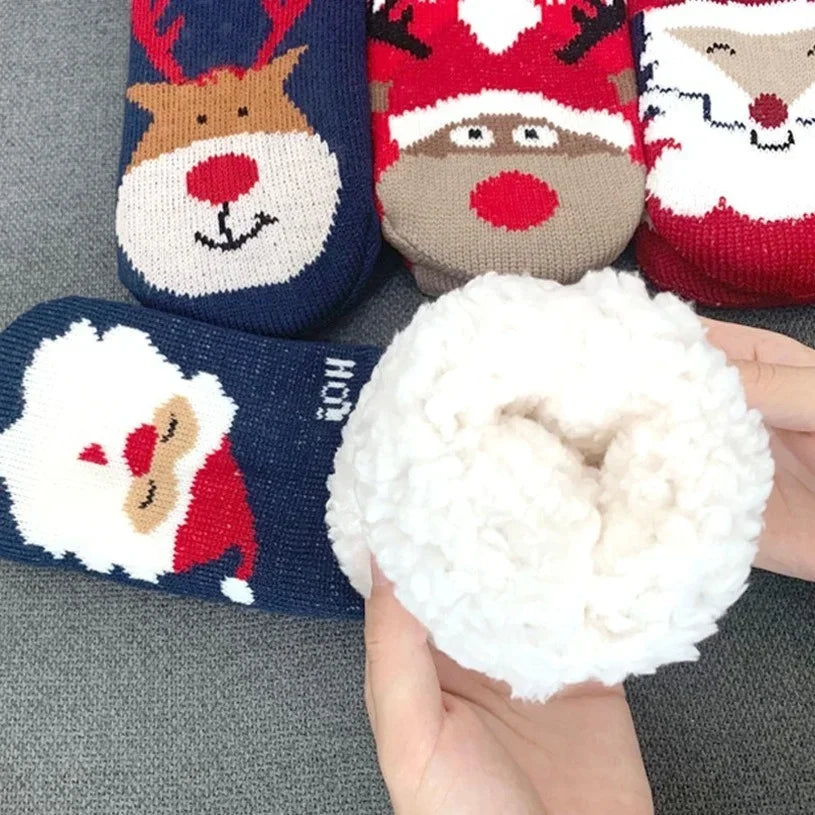 Women's Christmas Fluffy Slipper Socks