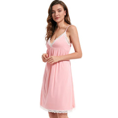 Satin Lace Trim Nightdress