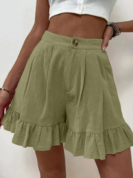 Women's High-Waisted Wide-Leg Shorts – Loose Fit Summer Casual