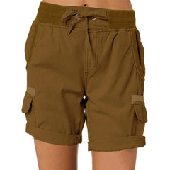 Women's Plus-Size Cargo Shorts – Loose-Fit Summer Hiking Shorts with Pockets