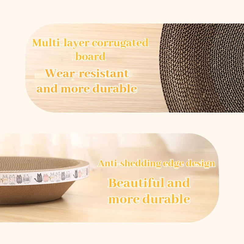Corrugated Cardboard Cat Scratcher Bowl