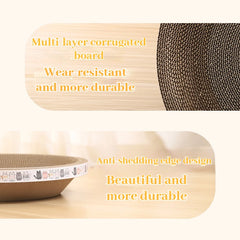 Corrugated Cardboard Cat Scratcher Bowl