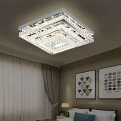 Modern LED Crystal Ceiling Light – Square Minimalist Home Lamp