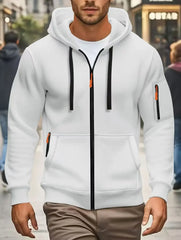 Zippered Warmth Men's Casual Hoodie Jacket
