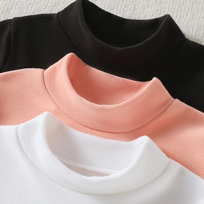 Kids' Brushed Mock Neck Top