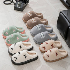 Women's Fluffy Bow Slippers