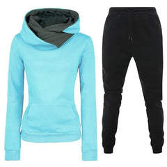 Women's Fleece-Lined Tracksuit – Hooded Sweatshirt & Joggers Set