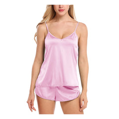 Satin Silk Camisole & Shorts Sleepwear Set