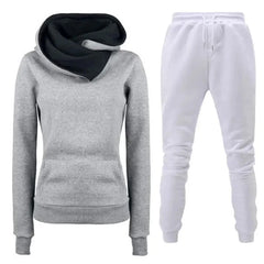 Women's Fleece-Lined Tracksuit – Hooded Sweatshirt & Joggers Set