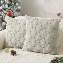 Plush Christmas Cushion Cover, 45 x 45 cm