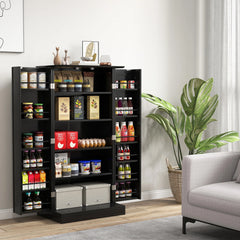 GOFLAME Buffet Sideboard – Pantry Cabinet with Adjustable Shelves & Safety Features