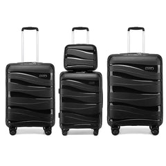 Kono 4-Piece Hard Shell Luggage Set – Lightweight, TSA Lock & Spinner Wheels