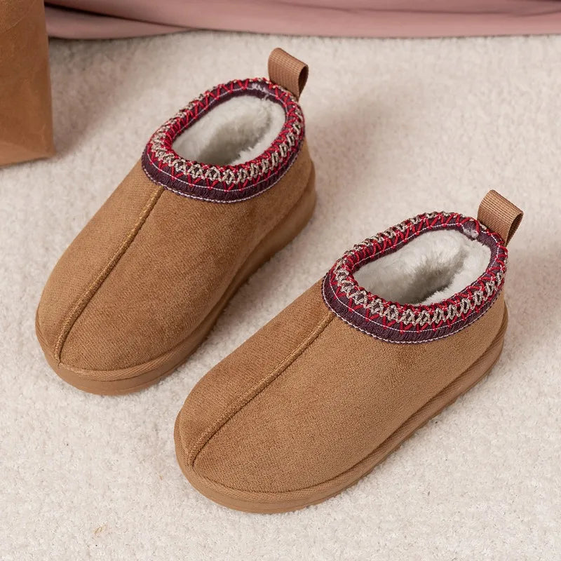 Girls' Striped Cuff Winter Boots