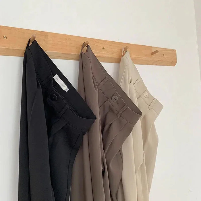 Women's High-Waisted Straight-Leg Trousers, Elegant Office & Casual Suit Pants, image 2