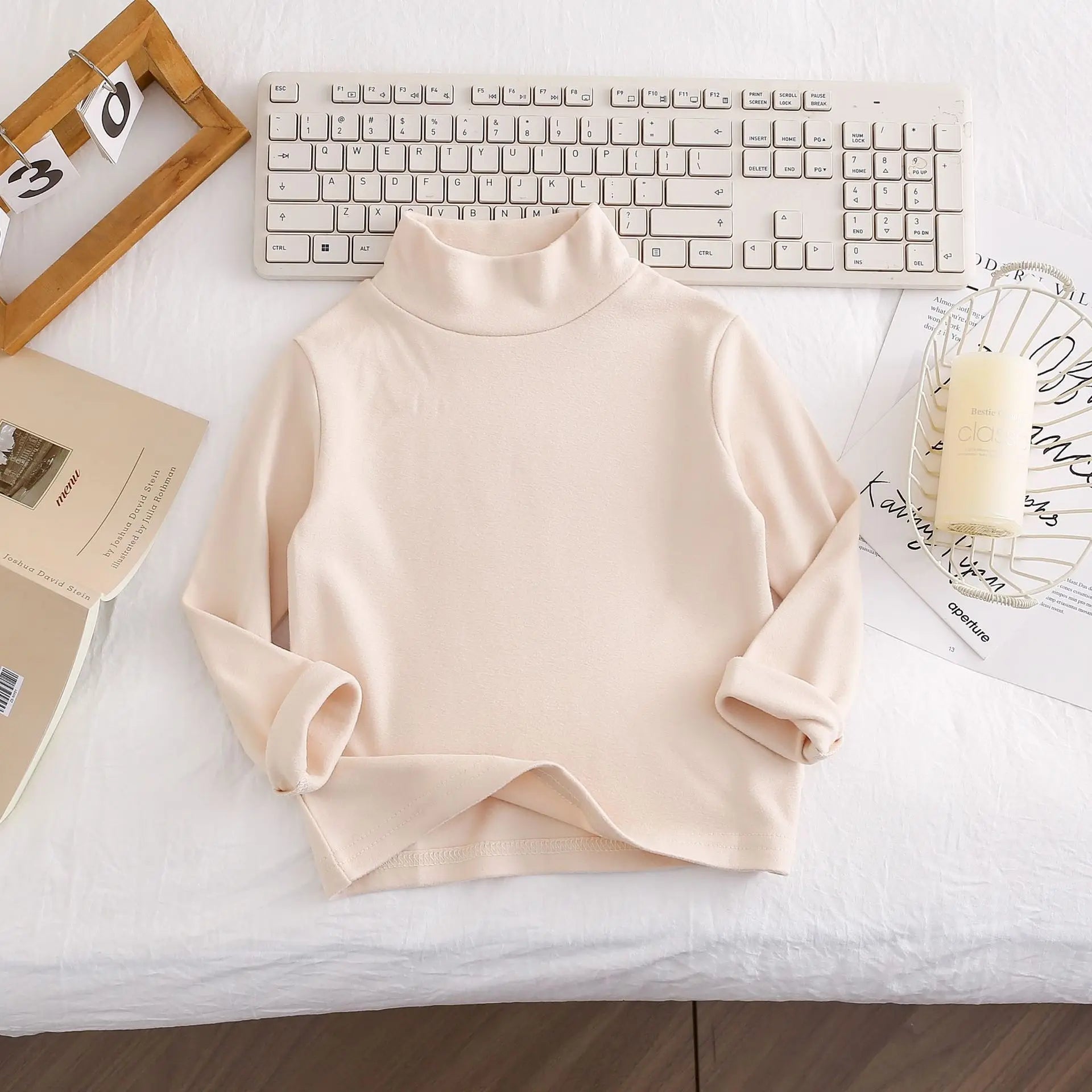 Kids' Soft Mock Neck Long Sleeve Top