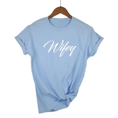 Hubby & Wifey Matching T-Shirt – Funny Casual Cotton Tee for Women