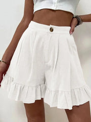 Women's High-Waisted Wide-Leg Shorts – Loose Fit Summer Casual