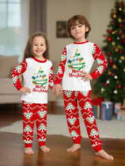 Festive Family Pyjama Set with Reindeer & Xmas Tree Print