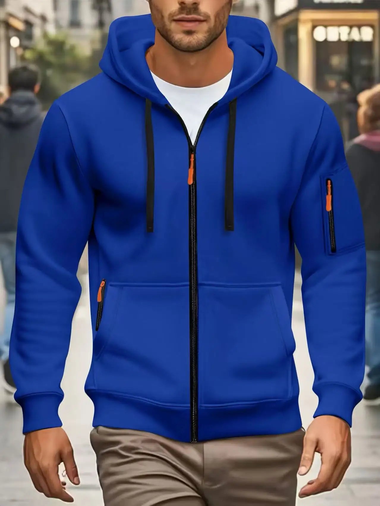 Zippered Warmth Men's Casual Hoodie Jacket