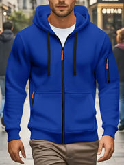 Zippered Warmth Men's Casual Hoodie Jacket