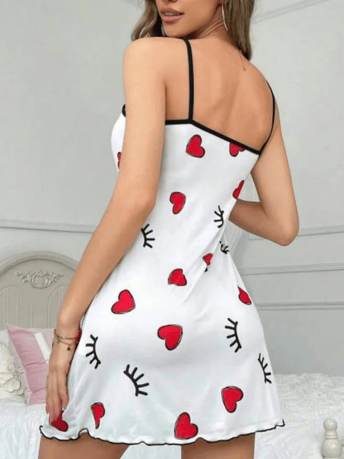 Butterfly Print Split Thigh Nightdress, image 2