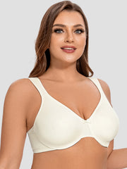 MELENECA Women’s Seamless Minimizer Bra – Unlined, Comfortable & Plus Size Support
