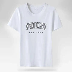 Brooklyn Letter Print Graphic T-Shirt – Y2K Harajuku Style