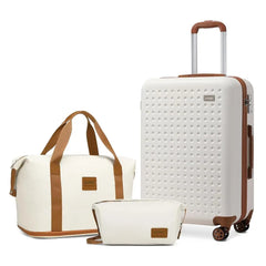 Kono Lightweight Carry-On Suitcase – 3-Piece Travel Set with TSA Lock
