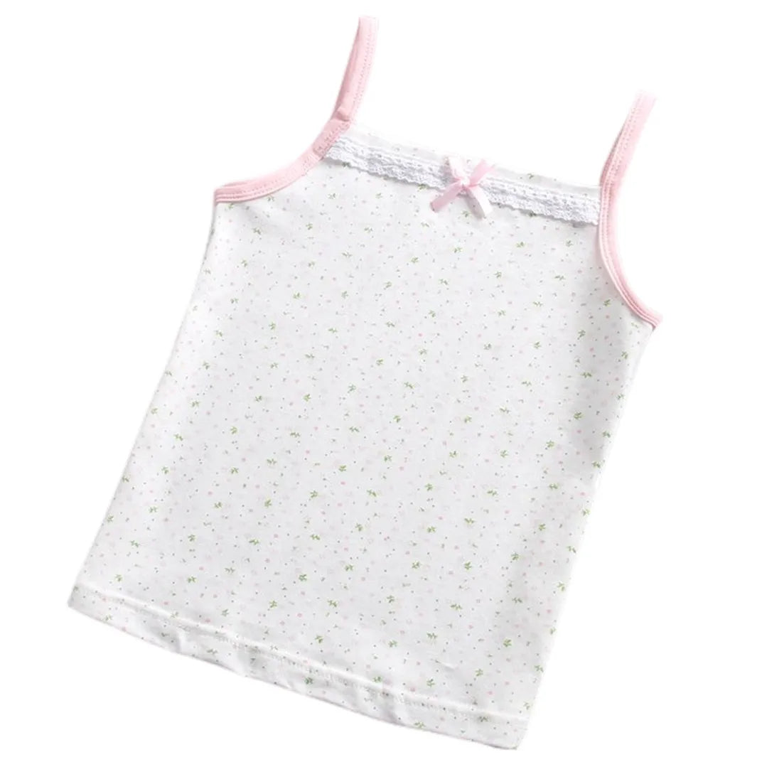 Girls' Cotton Vest Tops, Pack of 3