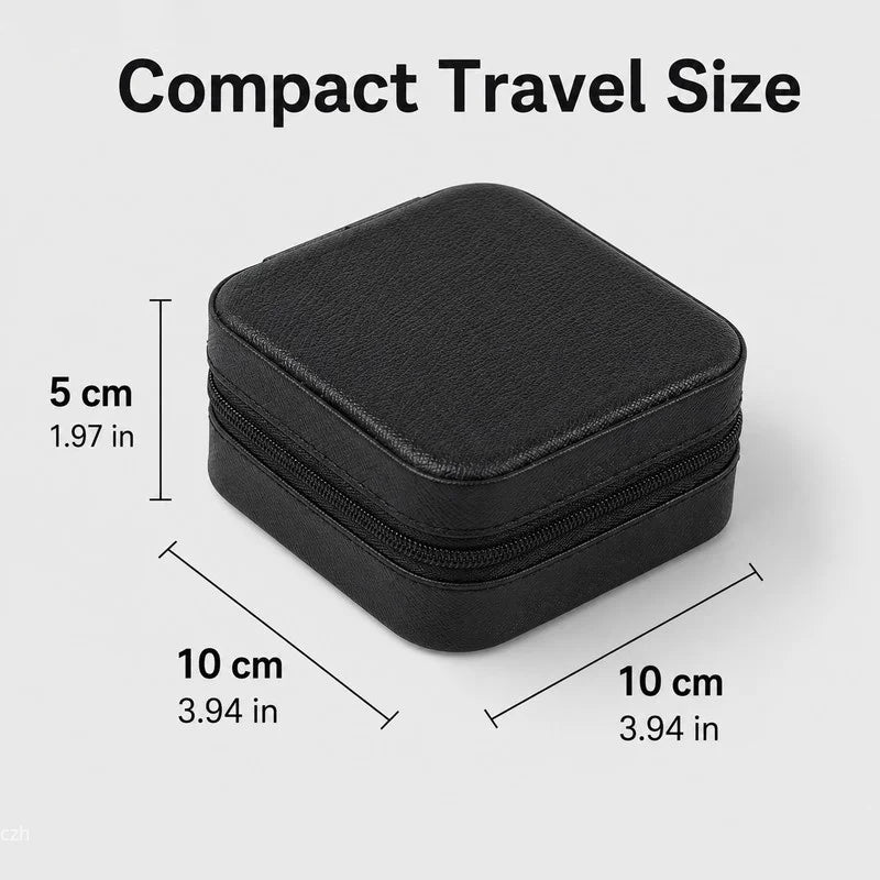 Travel Jewellery Case with Zip, 10 cm