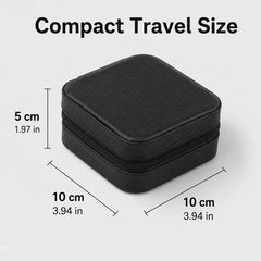 Travel Jewellery Case with Zip, 10 cm