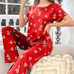 Printed Short-Sleeve Pyjama Set